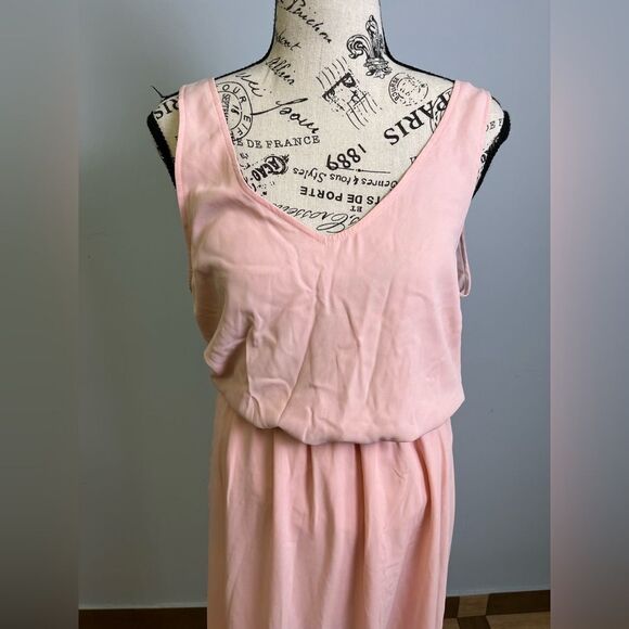 NWT Show Me Your Mumu Kendall Maxi Dress Dust Blush Crisp Light Pink Bridesmaid - Picture 3 of 9